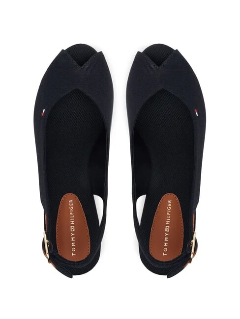 TH Espadrile cu v&acirc;rful deschis și slingback albastru spațial - Pantofi femei