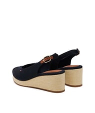 TOMMY HILFIGER TH Espadrile cu v&acirc;rful deschis și slingback albastru spațial - Pantofi femei - 5
