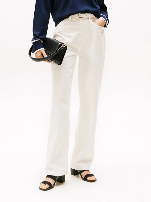 TH Sandale din piele cu toc lat negru - Pantofi femei