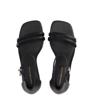 TOMMY HILFIGER TH Sandale &icirc;nalte din piele cu bareta negru - Pantofi femei - 3