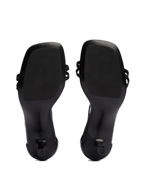 TH Sandale &icirc;nalte din piele cu bareta negru - Pantofi femei