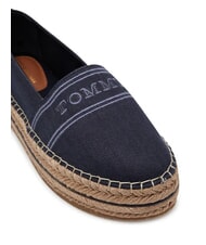TOMMY HILFIGER TH Espadrile cu platformă din p&acirc;nză albastru spațial - Pantofi femei - 3