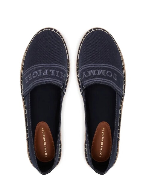 TH Espadrile cu platformă din p&acirc;nză albastru spațial - Pantofi femei