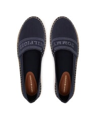 TOMMY HILFIGER TH Espadrile cu platformă din p&acirc;nză albastru spațial - Pantofi femei - 4