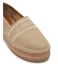TOMMY HILFIGER TH Espadrile cu platformă din p&acirc;nză hrean - Pantofi femei - 3