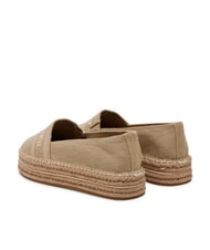 TOMMY HILFIGER TH Espadrile cu platformă din p&acirc;nză hrean - Pantofi femei - 5