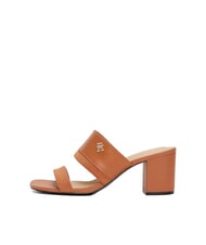 TOMMY HILFIGER TH Sandale din piele cu toc lat - Pantofi femei