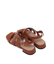 TOMMY HILFIGER TH Sandale din piele cu slingback scoarță de scorțișoară - Pantofi femei - 3