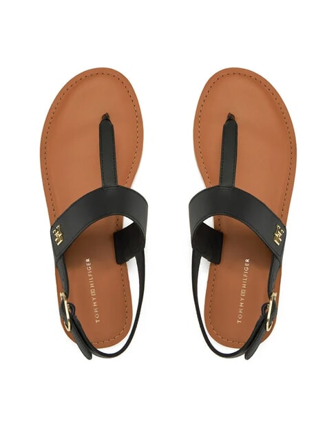 TH Șlapi din piele negru - Pantofi femei