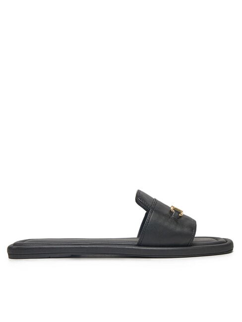 TH Papuci din piele cu logo negru - Pantofi femei