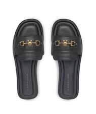 TOMMY HILFIGER TH Papuci din piele cu logo negru - Pantofi femei - 3