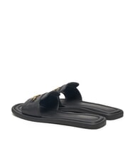 TOMMY HILFIGER TH Papuci din piele cu logo negru - Pantofi femei - 5