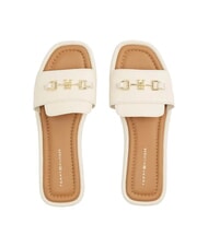 TOMMY HILFIGER TH Papuci din piele cu logo muselină - Pantofi femei - 3