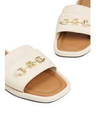 TOMMY HILFIGER TH Papuci din piele cu logo muselină - Pantofi femei - 4
