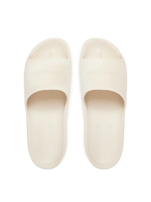 CHUNKY POOL SLIDE Papuci cu platformă pentru femei h&acirc;rtie de ziar - Pantofi femei