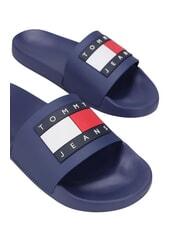 TOMMY HILFIGER FLAG POOL Papuci de damă albastru catifelat - Pantofi femei - 2