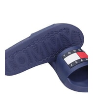 TOMMY HILFIGER FLAG POOL Papuci de damă albastru catifelat - Pantofi femei - 4