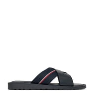 TOMMY HILFIGER TH Papuci din piele cu panglică cu logo cerul deșertului - Pantofi bărbați - 2