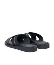 TOMMY HILFIGER TH Papuci din piele cu panglică cu logo cerul deșertului - Pantofi bărbați - 5