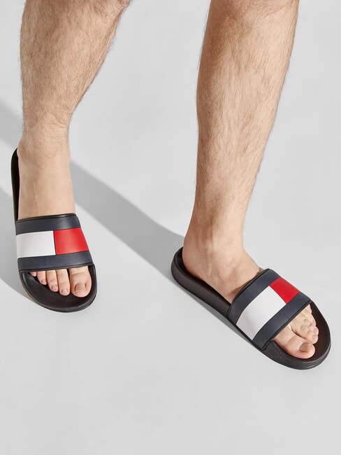 TH FLAG POOL Papuci pentru bărbați negru - Pantofi bărbați