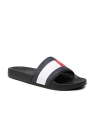 TOMMY HILFIGER TH FLAG POOL Papuci pentru bărbați negru - Pantofi bărbați - 8