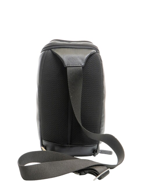 X1 Rucsac din piele cu un singur umăr negru - Genți de umăr bărbați