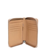 GIANNI CHIARINI GRAIN Portofel din piele cu fermoar lut - Portofele femei - 2