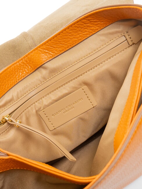 HELENA ROUND Geantă mică de umăr din piele condiment - Genți femei