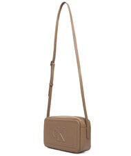 CALVIN KLEIN BOLD MONOGRAM Geantă de umăr mini taupe de deșert - Genți femei - 3