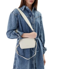 CALVIN KLEIN SIGNATURE LOGO STRAP Geantă cu funcție dublă pentru cameră crin alb - Genți femei - 5