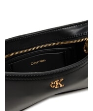 CALVIN KLEIN HARDWARE MONOGRAM Geantă de umăr negru / auriu deschis antic - Genți femei - 4