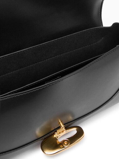 ENGRAVED Geantă de umăr pe negru - Genți femei