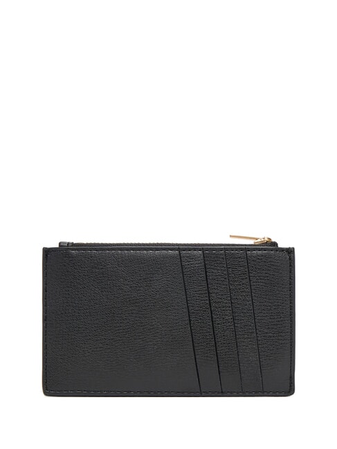 EMBOSSED LOGO Suport plat pentru carduri nucă de cocos neagră/prăjită - Portofele femei