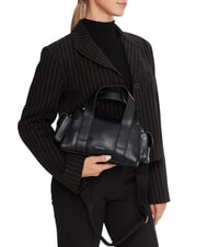 CALVIN KLEIN SIGNATURE LOGO STRAP Geantă de m&acirc;nă, cu curea de umăr negru / argintiu vechi - Genți femei - 5