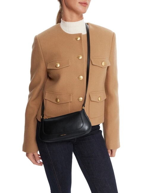 ENGRAVED Geantă de umăr pe negru - Genți femei