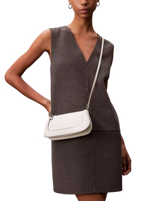 ENGRAVED Geantă de umăr crin alb - Genți femei