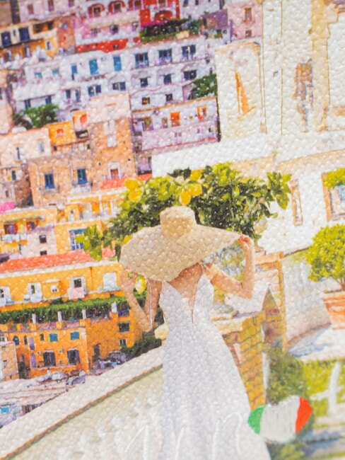 YESBAG Geantă mică de tip clutch cu curea de umăr coastă romantică - Genți femei