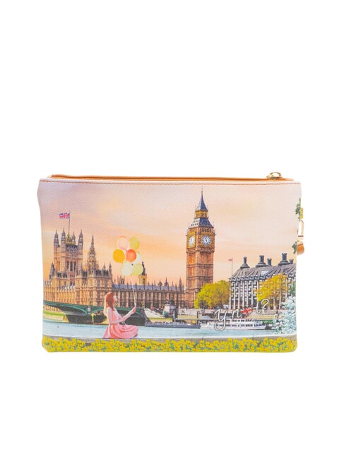 YESBAG Geantă tip clutch medie cu manșetă floare galbenă - Genți femei