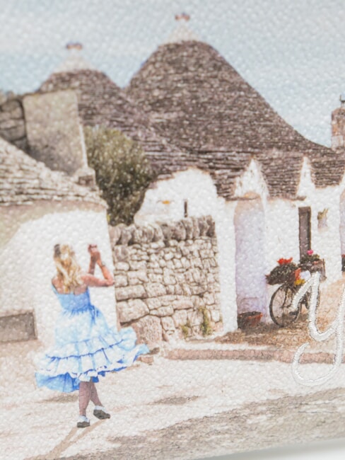 YESBAG Geantă de umăr cu curea metalică alice in trulli - Genți femei