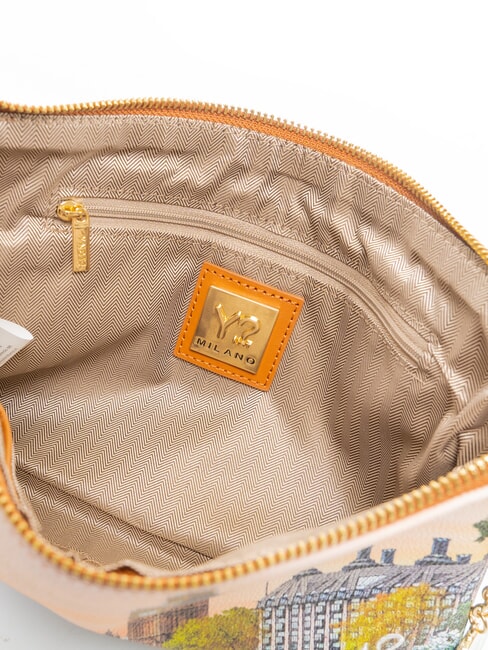 YESBAG Geantă de umăr cu curea metalică floare galbenă - Genți femei