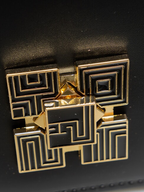 LUCY Geantă de umăr cu clapă BLACK - Genți femei