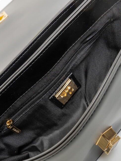 LUCY Geantă de umăr cu clapă BLACK - Genți femei