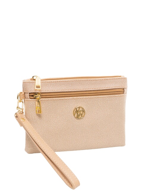 LUX Geantă tip clutch cu manșetă și buzunar caramel - Genți femei