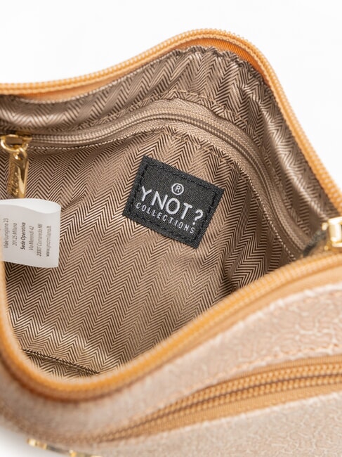 LUX Geantă tip clutch cu manșetă și buzunar caramel - Genți femei