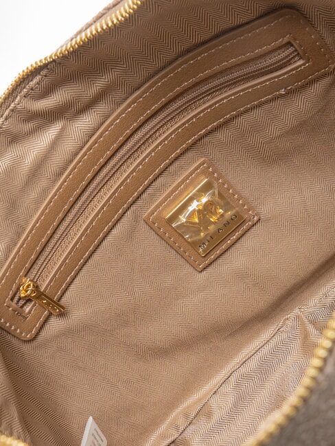 LUX Geantă de umăr hobo cu buzunar havana - Genți femei