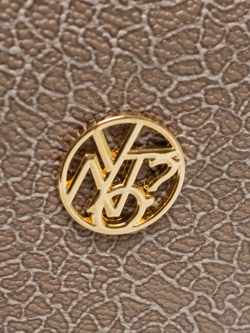 LUX Geantă de umăr cu m&acirc;nere din lanț havana - Genți femei