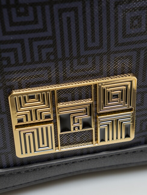 LABIRINT Geantă de umăr cu inserție de lanț BLACK - Genți femei