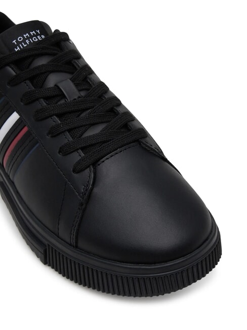 MODERN CUPSOLE STRIPES Adidași din piele negru - Pantofi bărbați