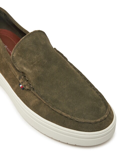 MODERN LIGHT HYBRID Mocasini din piele &icirc;ntoarsă verde armată - Pantofi bărbați