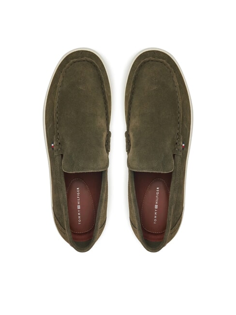 MODERN LIGHT HYBRID Mocasini din piele &icirc;ntoarsă verde armată - Pantofi bărbați